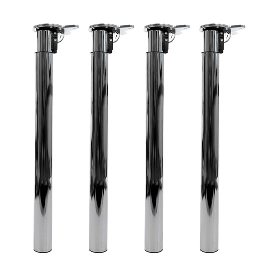 Cosmo Casa - Tafelpoten set van 4 - Opvouwbaar verstelbaar - Metaal - RVS look - 70-110cm