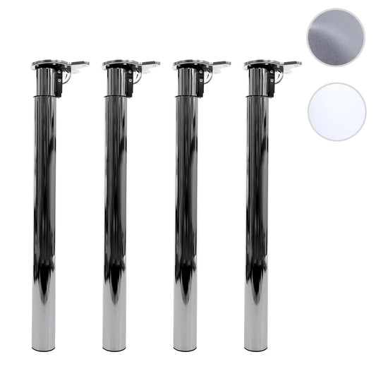 Cosmo Casa - Tafelpoten set van 4 - Opvouwbaar verstelbaar - Metaal - RVS look - 70-110cm