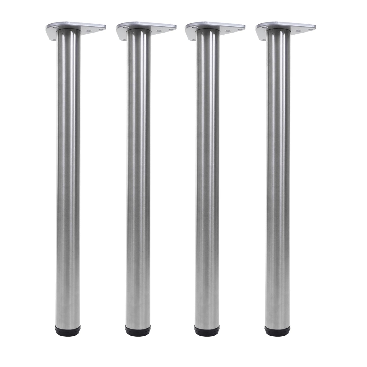 Cosmo Casa - Tafelpoten set van 4 - Vast tafelonderstel - Metaal - RVS look - 73cm