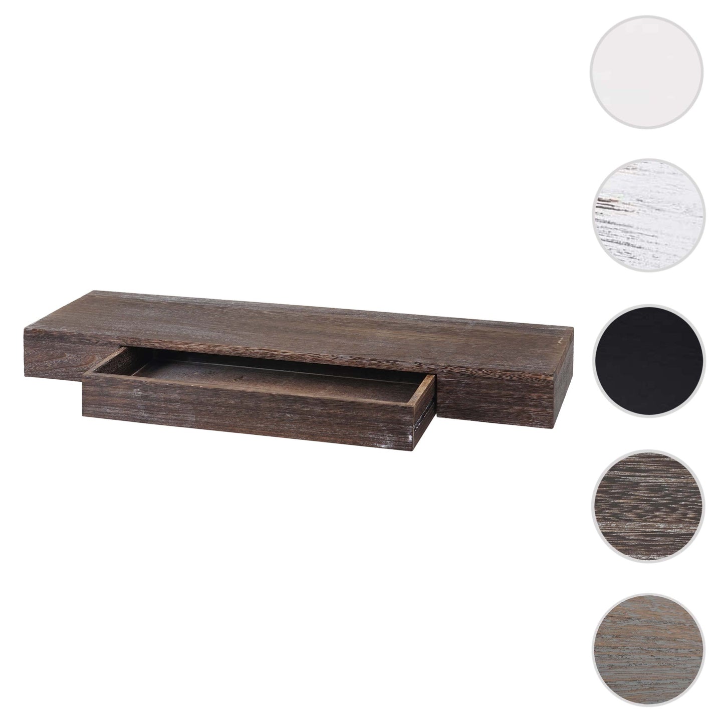 Cosmo Casa - Wandplank - Zwevend - Hout - Bruin - 8×80×25 cm