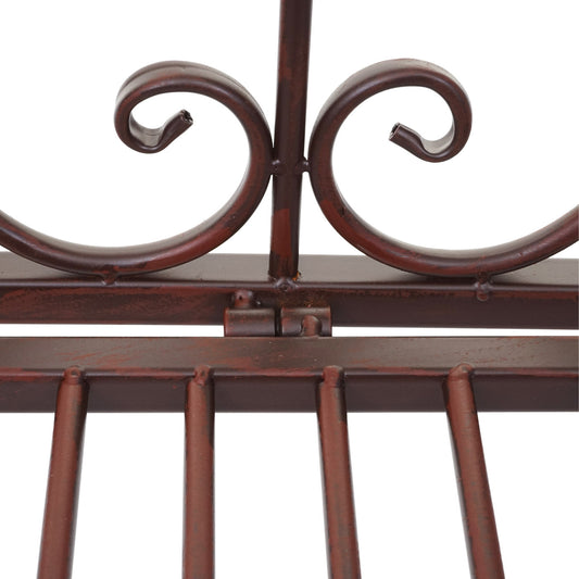 Cosmo Casa - Tuinbank - Decoratief - Metaal - Roestbruin - 150 cm - Zonder zitkussen