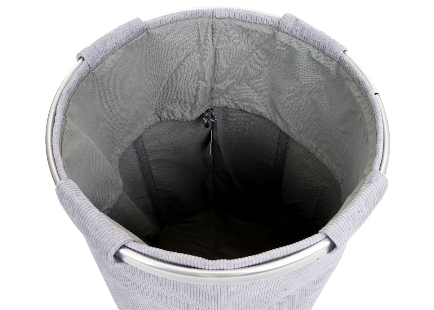 Cosmo Casa - Wasmand - Wasbox waszak - Wascontainer met net - 55x39cm - 65l - Corduroy grijs