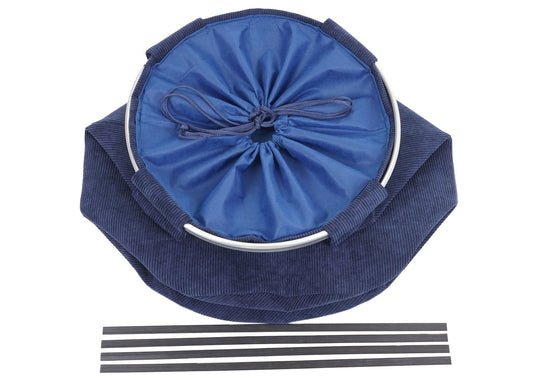 Cosmo Casa - Wasverzamelaar - Met Net en Trekkoord - 55x39cm - Blauw