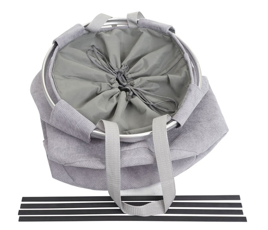 Cosmo Casa - Wasverzamelaar - Met Trekkoord en Handvat - 55x39cm - Grijs