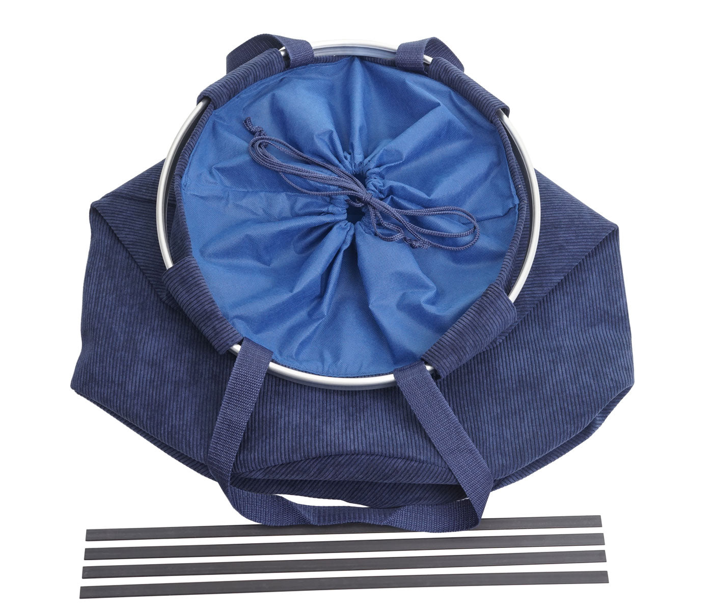 Cosmo Casa - Wasverzamelaar - Met Trekkoord en Handvat - 55x39cm - Blauw