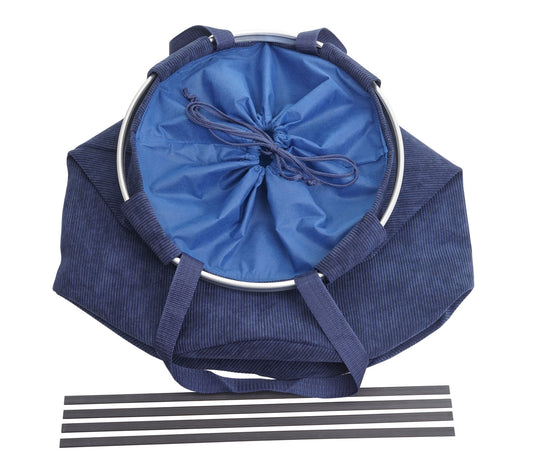 Cosmo Casa - Wasverzamelaar - Met Trekkoord en Handvat - 55x39cm - Blauw