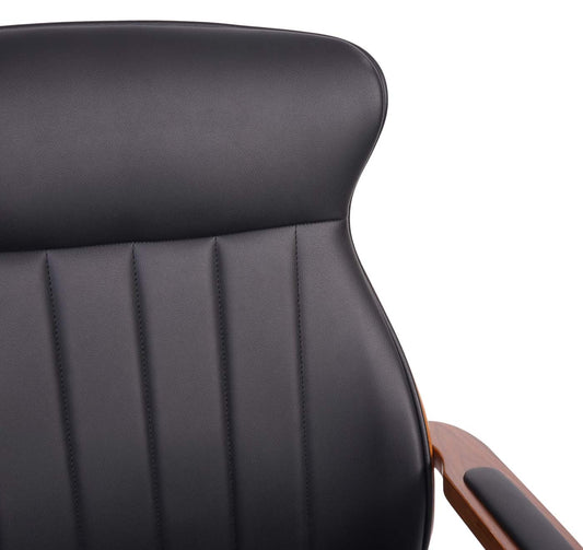 Cosmo Casa - Bureaustoel - Directie - Kunstleer - Zwart