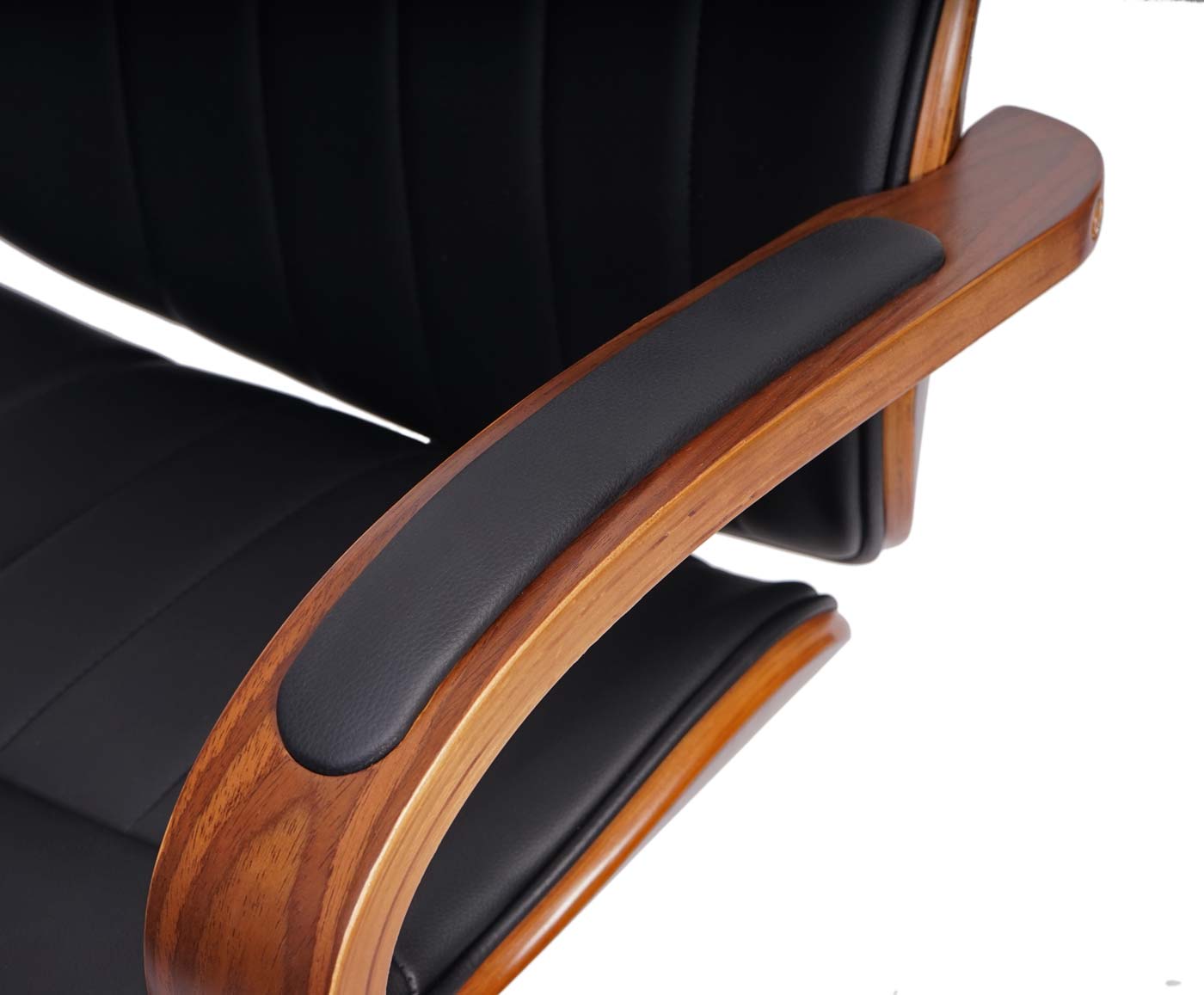 Cosmo Casa - Bureaustoel - Directie - Kunstleer - Zwart