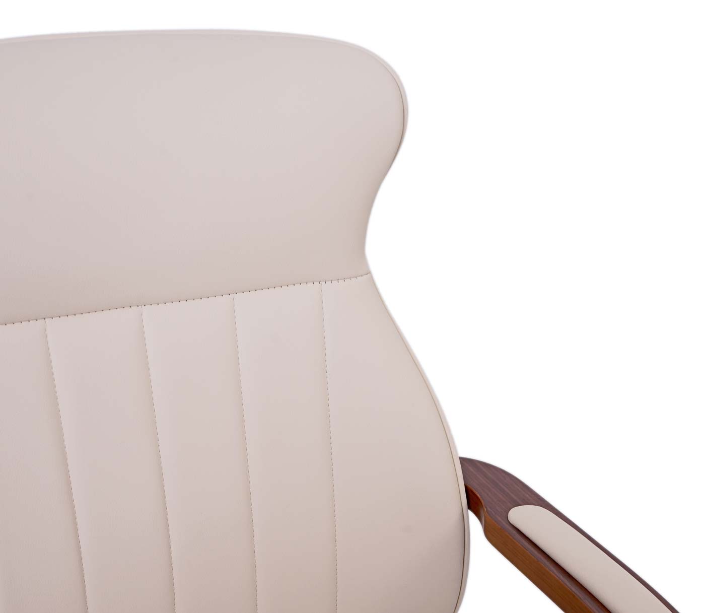 Cosmo Casa - Bureaustoel - Directie - Kunstleer - Crème