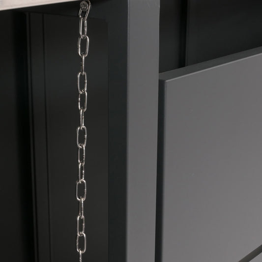 Cosmo Casa - 4-delige Prullenbakbekleding - Uitbreidbaar - RVS & Metaal - Antraciet - 92 kg