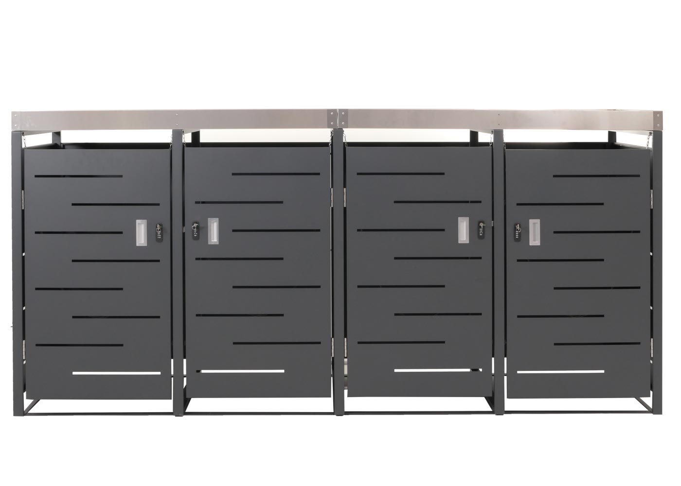 Cosmo Casa - 4-delige Prullenbakbekleding - Uitbreidbaar - RVS & Metaal - Antraciet - 92 kg