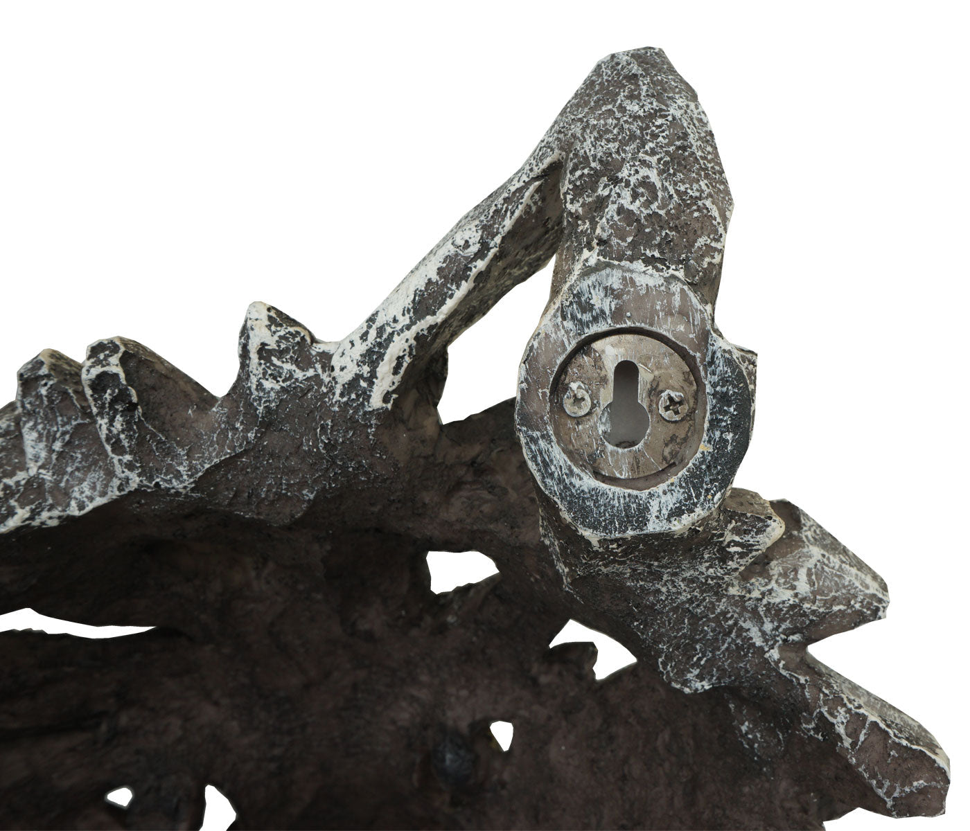 Cosmo Casa - Wanddecoratie - Wolfskop - Polyresin - Grijs - 32 cm