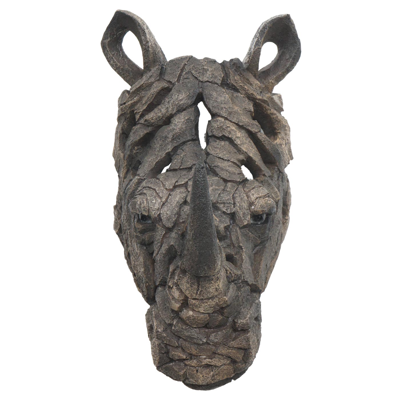 Cosmo Casa - Wanddecoratie - Neushoornkop - Polyresin - Grijs - 26 cm