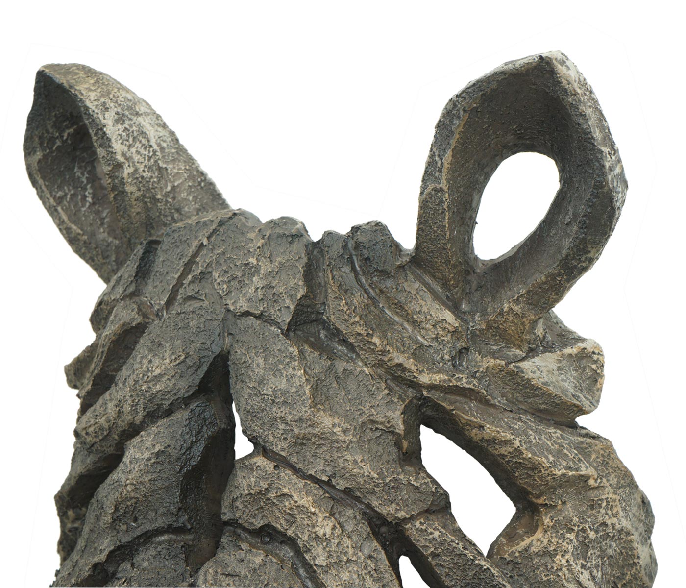 Cosmo Casa - Wanddecoratie - Neushoornkop - Polyresin - Grijs - 26 cm