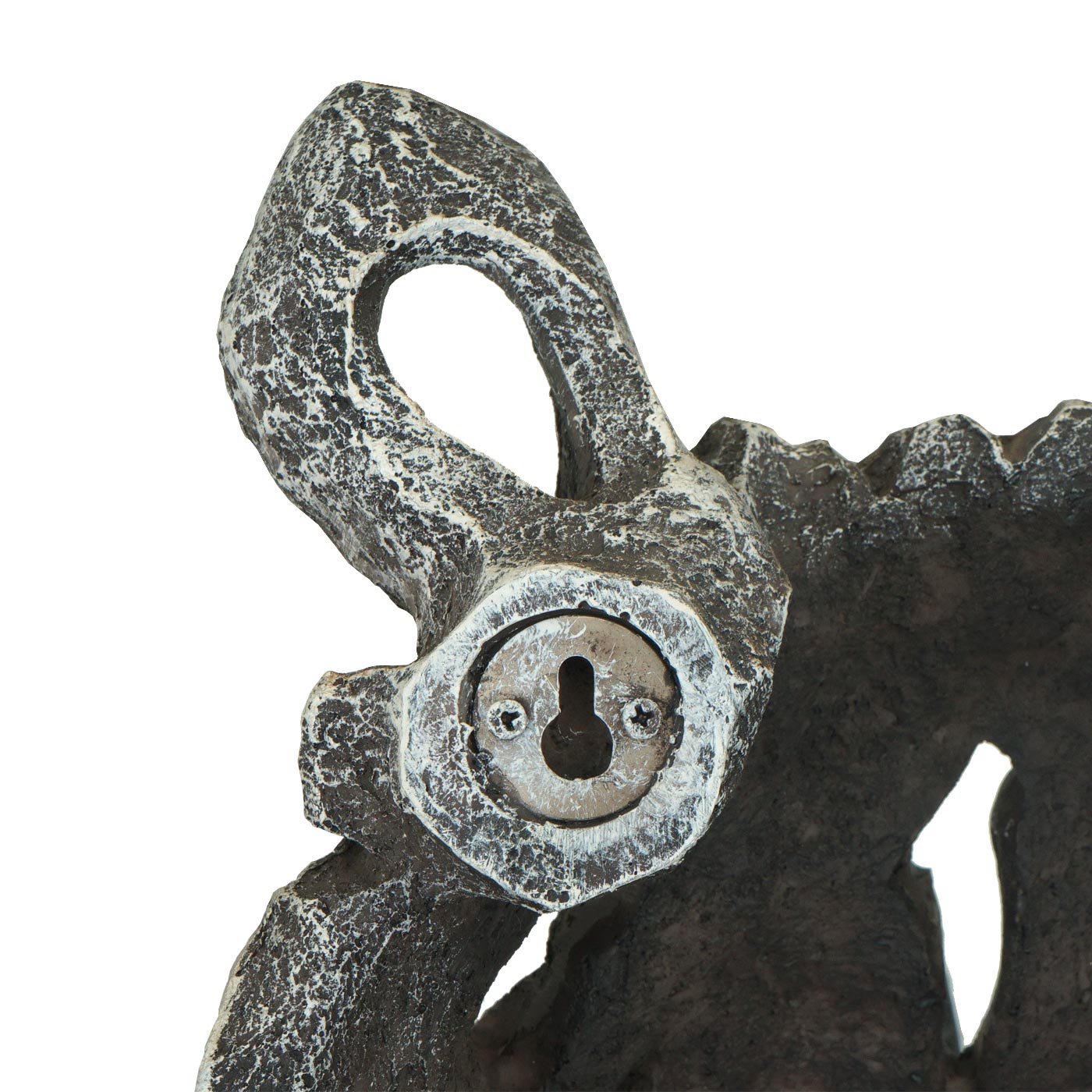 Cosmo Casa - Wanddecoratie - Neushoornkop - Polyresin - Grijs - 26 cm