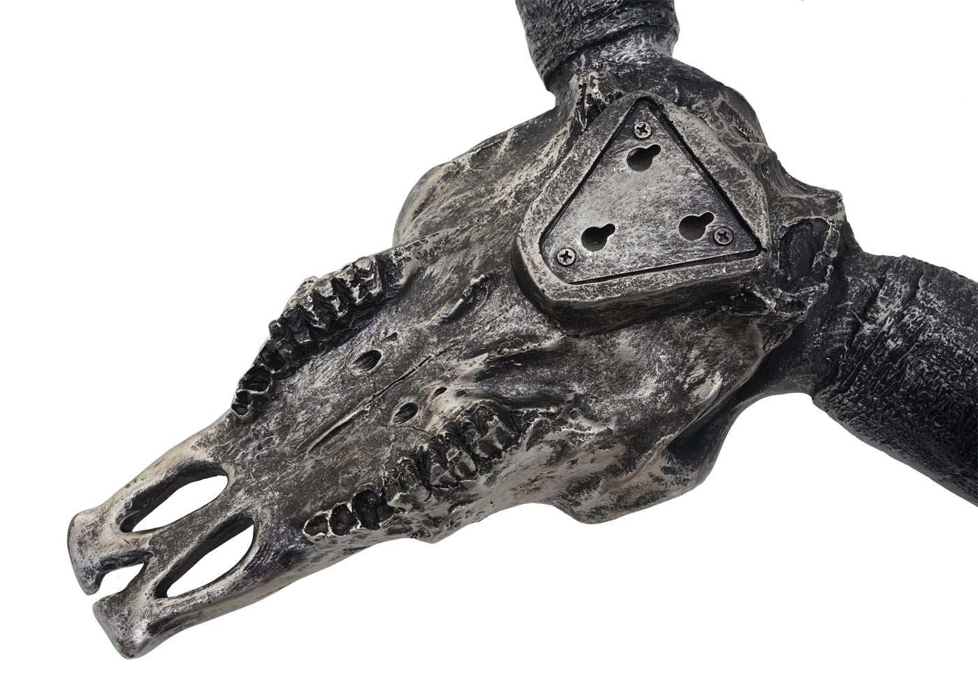 Cosmo Casa - Wanddecoratie - Decoratieve Schedel - Polyresin - Zilver