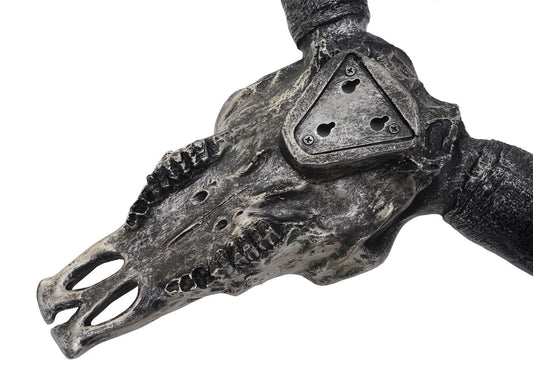 Cosmo Casa - Wanddecoratie - Decoratieve Schedel - Polyresin - Zilver