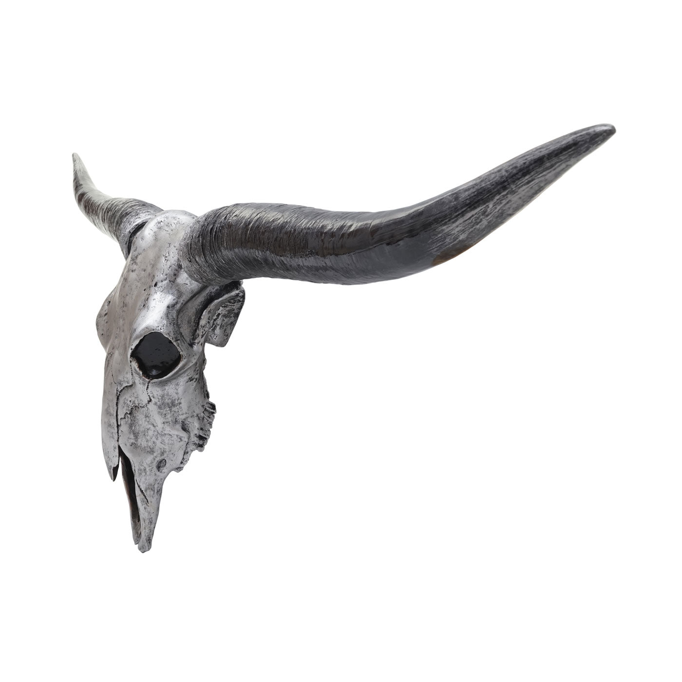 Cosmo Casa - Wanddecoratie - Decoratieve Schedel - Polyresin - Zilver