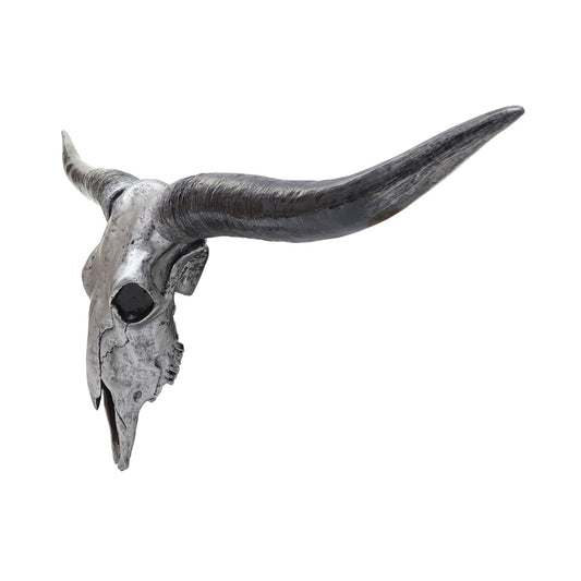 Cosmo Casa - Wanddecoratie - Decoratieve Schedel - Polyresin - Zilver