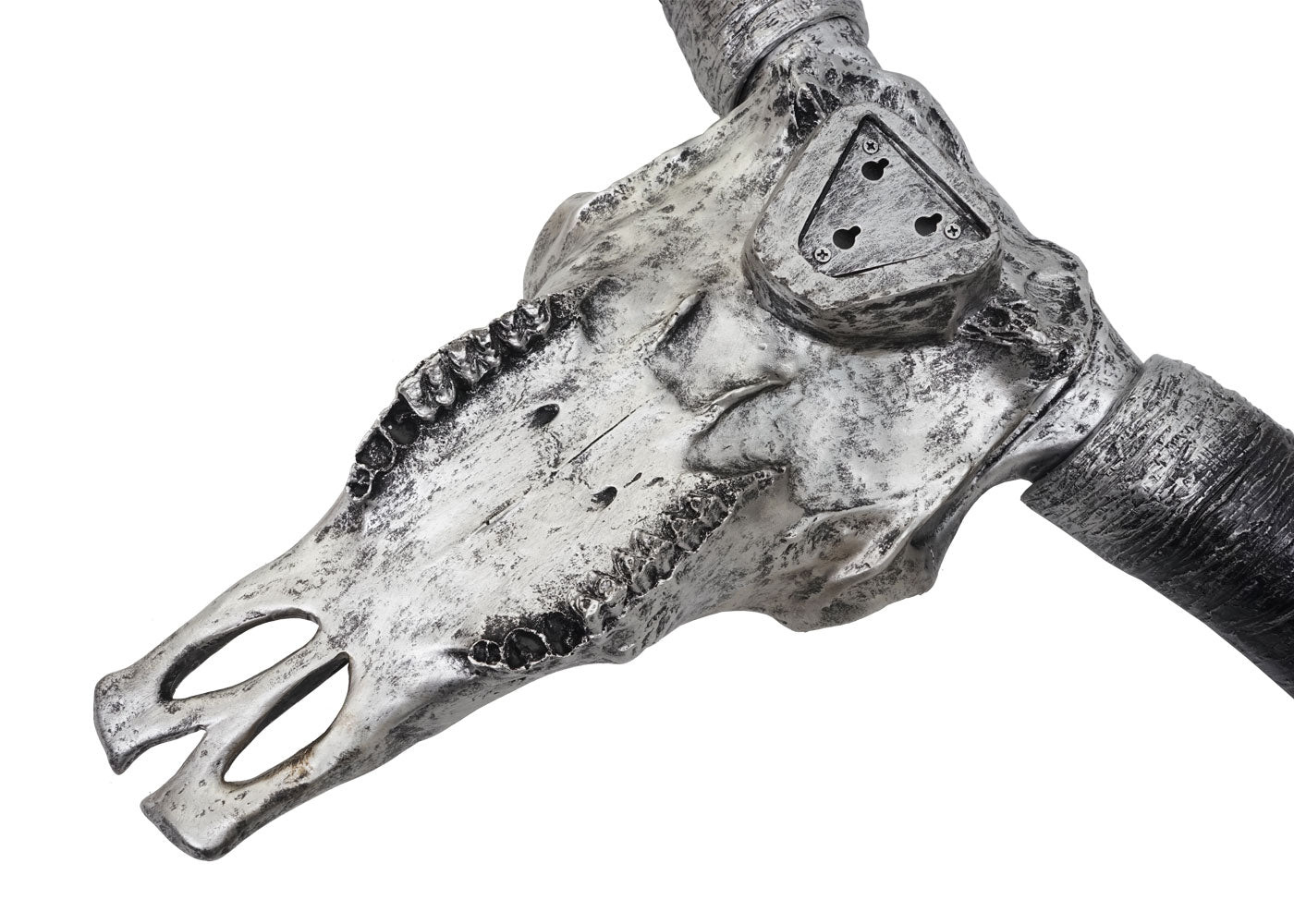 Cosmo Casa - Wanddecoratie - Decoratieve Schedel - Polyresin - Zilver