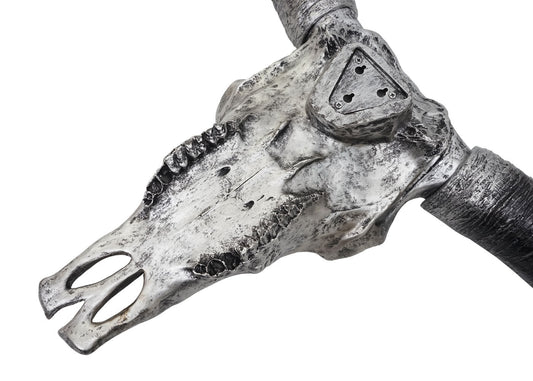 Cosmo Casa - Wanddecoratie - Decoratieve Schedel - Polyresin - Zilver