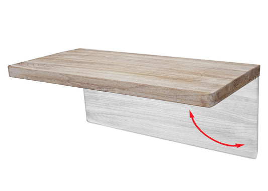 Cosmo Casa - Wandtafel - Opklapbaar Ontwerp - Massief Hout - Natuurkleur - 120x60 cm