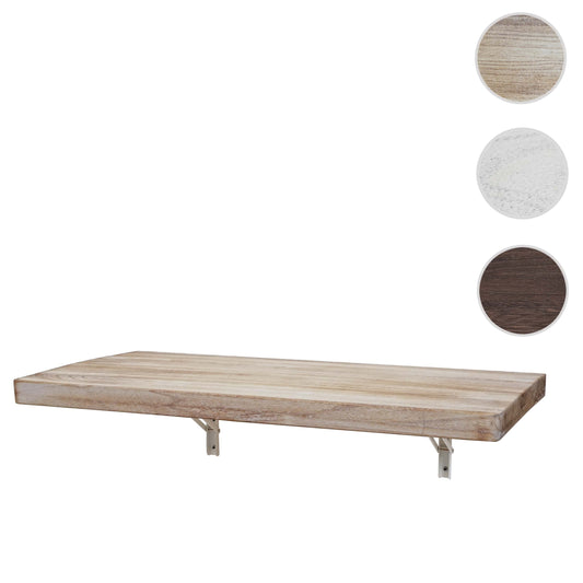 Cosmo Casa - Wandtafel - Opklapbaar Ontwerp - Massief Hout - Natuurkleur - 120x60 cm