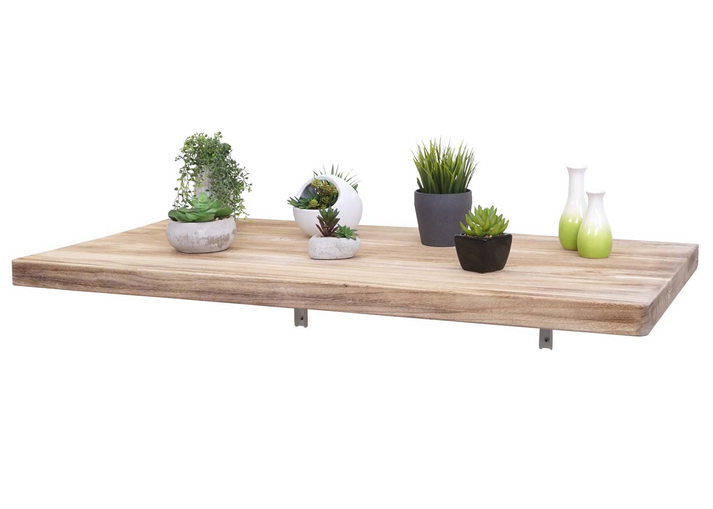 Cosmo Casa - Wandtafel - Opklapbaar Ontwerp - Massief Hout - Natuurkleur - 100x50 cm