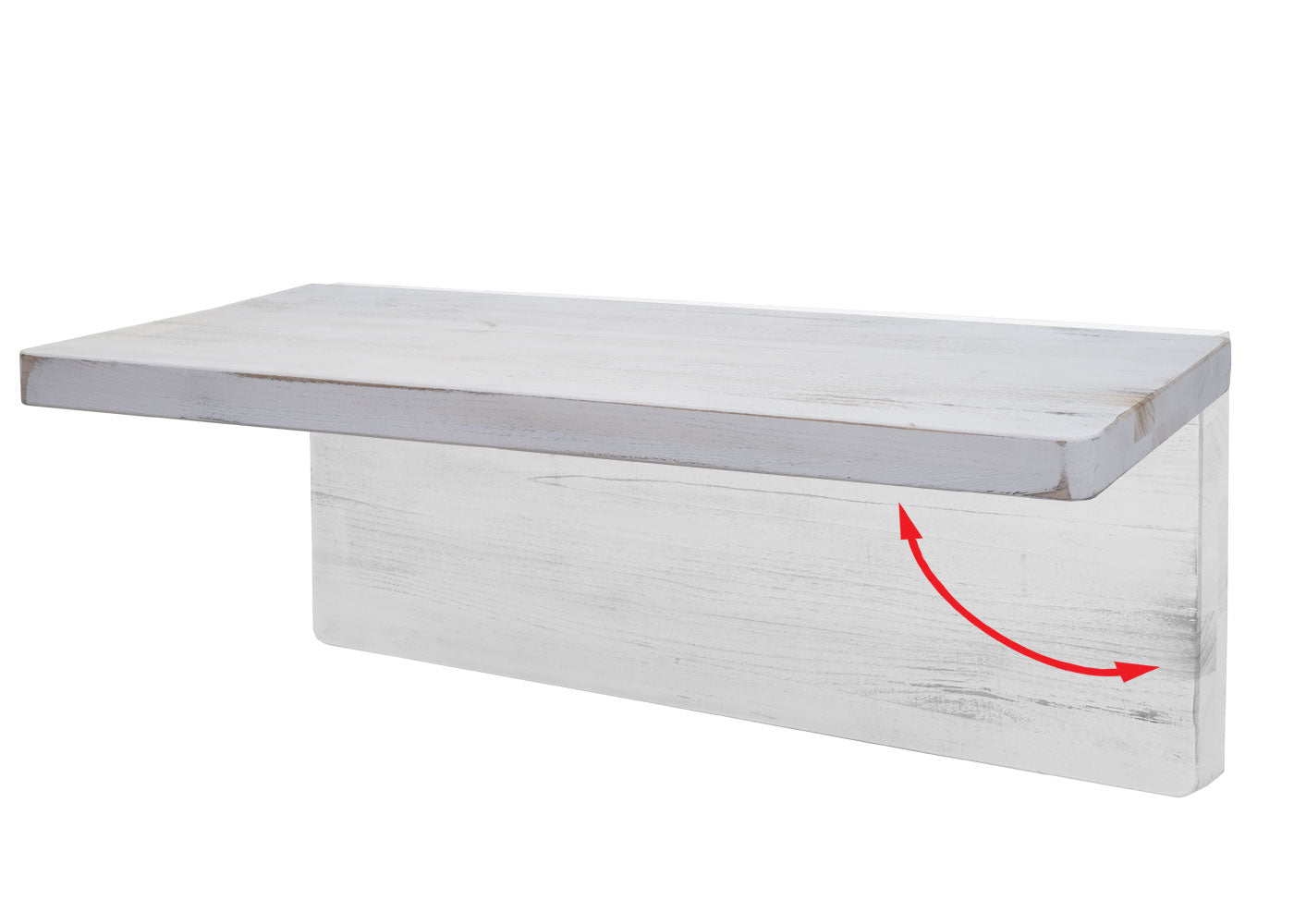 Cosmo Casa - Wandtafel - Opklapbaar Ontwerp - Massief Hout - Shabby White - 100x50 cm