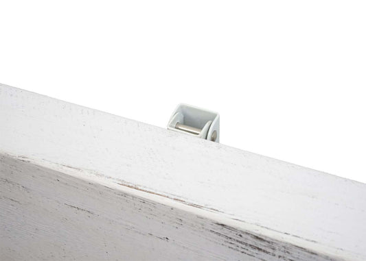 Cosmo Casa - Wandtafel - Opklapbaar Ontwerp - Massief Hout - Shabby White - 100x50 cm