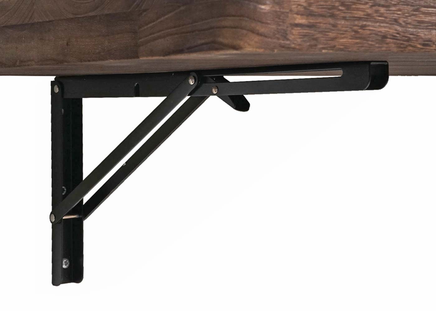 Cosmo Casa - Wandtafel - Opklapbaar Ontwerp - Massief Hout - Shabby Brown - 100x50 cm