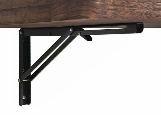 Cosmo Casa - Wandtafel - Opklapbaar Ontwerp - Massief Hout - Shabby Brown - 100x50 cm