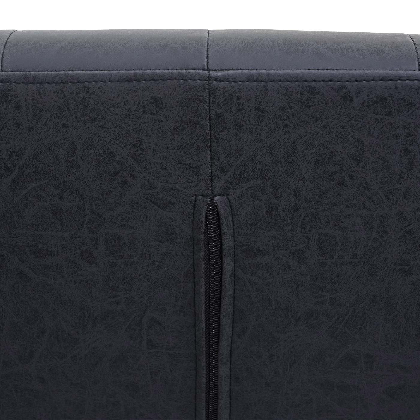 Cosmo Casa - Set van 2 Eetkamerstoelen - Verstelbaar - Kunstleer - Vintage donkergrijs - Zwarte voet