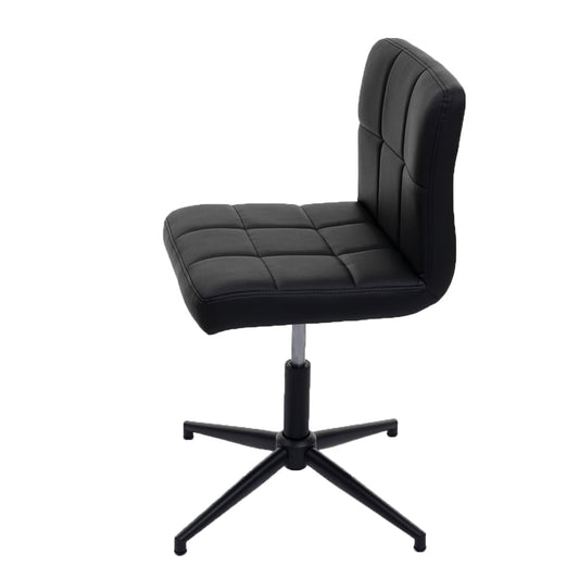 Cosmo Casa - Eetkamerstoelen set van 2 - In hoogte verstelbaar - Imitatieleer - Zwart