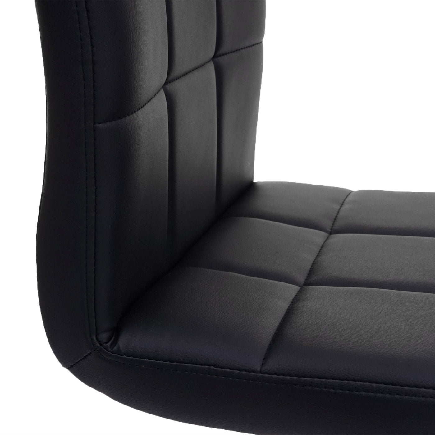 Cosmo Casa - Eetkamerstoelen set van 2 - In hoogte verstelbaar - Imitatieleer - Zwart