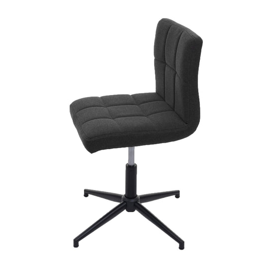 Cosmo Casa - Eetkamerstoelen set van 2 - In hoogte verstelbaar - Stof/textiel - Donkergrijs