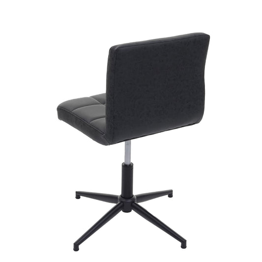 Cosmo Casa - Eetkamerstoelen set van 2 - In hoogte verstelbaar - Imitatieleer - Donkergrijs