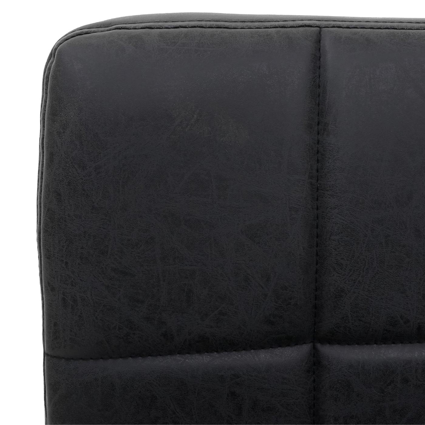 Cosmo Casa - Eetkamerstoelen set van 2 - In hoogte verstelbaar - Imitatieleer - Donkergrijs