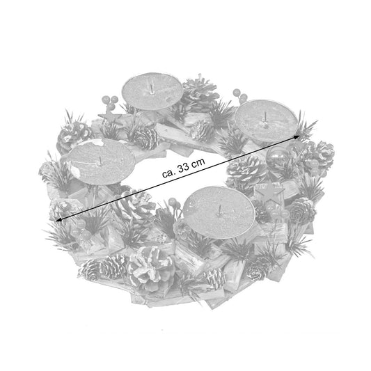 Cosmo Casa - Adventskrans - Zonder kaarsen - Hout - Naturel - Ø 33 cm