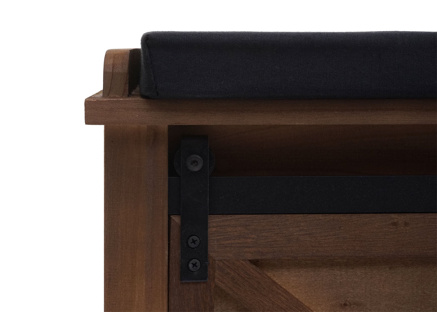 Cosmo Casa - Bank met opbergruimte - Met lades - Hout en stof - Bruin - 102x43x33cm