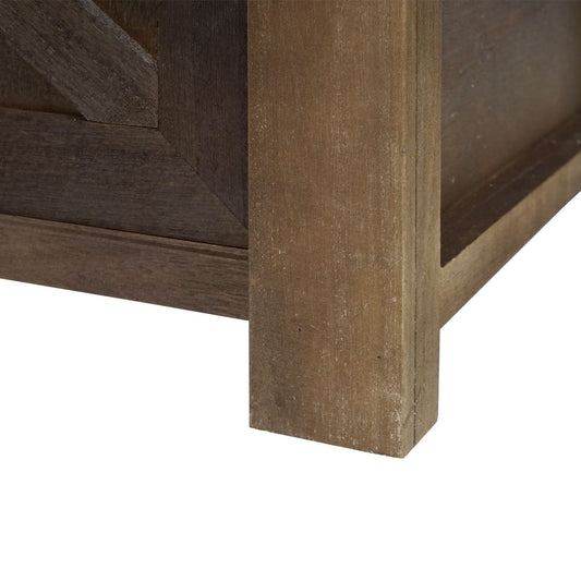 Cosmo Casa - Bank met opbergruimte - Met lades - Hout en stof - Bruin - 102x43x33cm