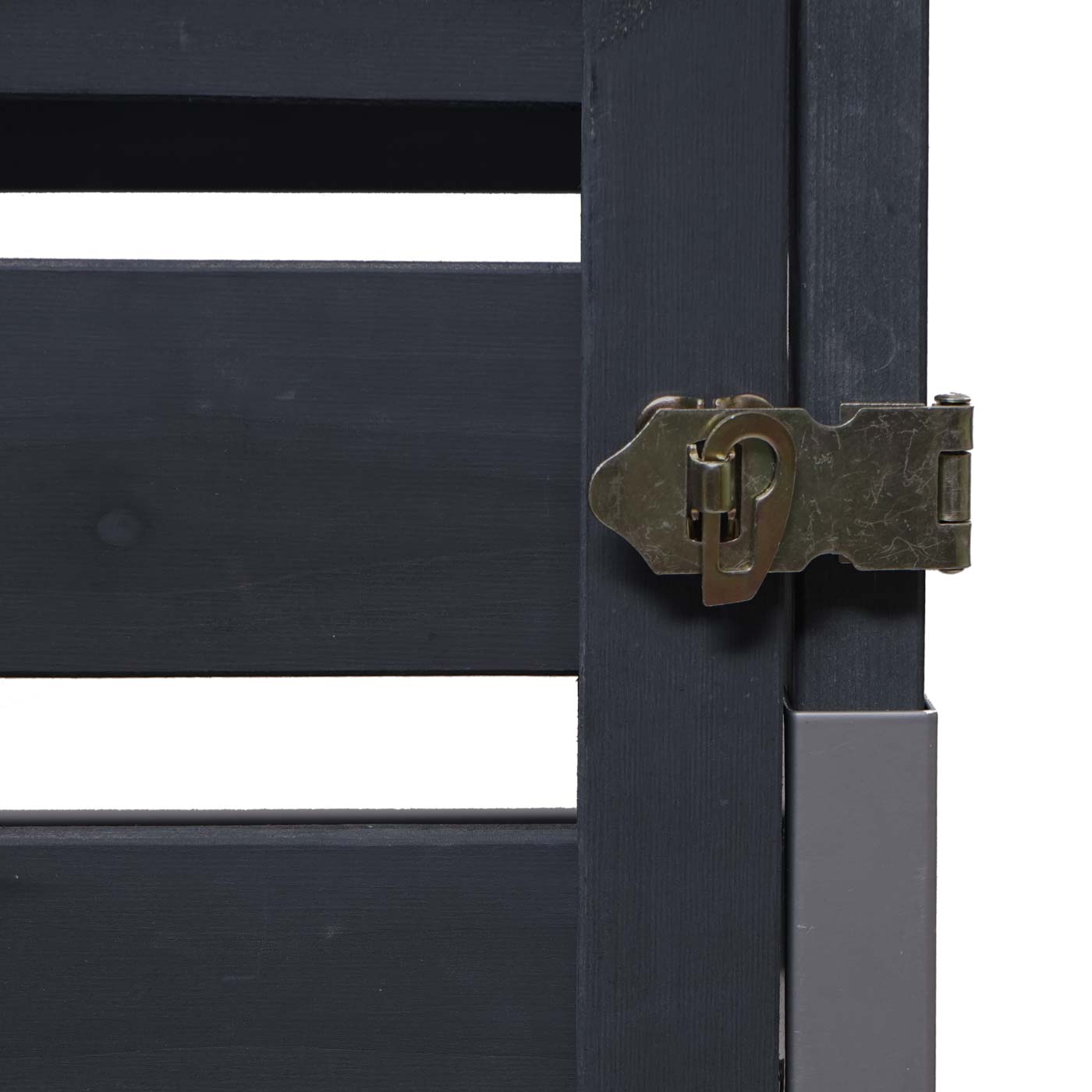 Cosmo Casa - Afvalbakverlengstuk - Voor 1-2-bak systeem - Massief hout - Antraciet - 114x67x97cm