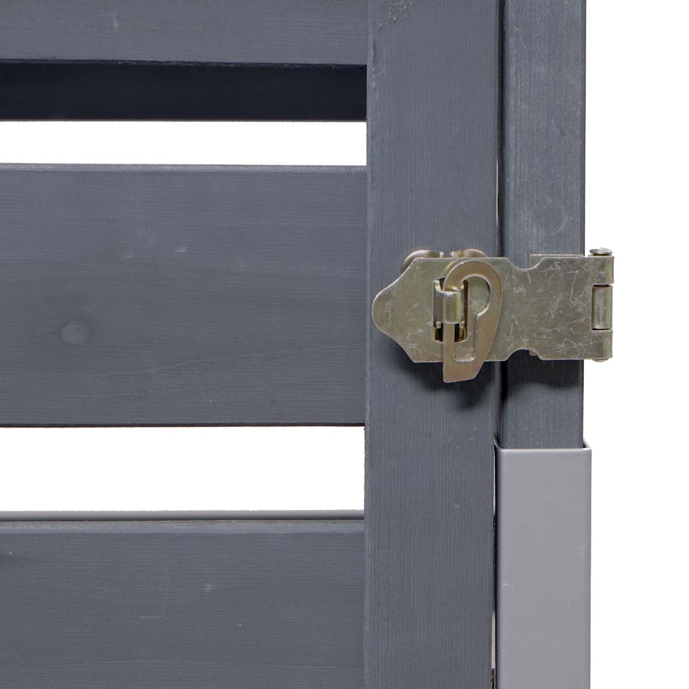 Cosmo Casa - Afvalbakverlengstuk - Voor 1-2-bak systeem - Massief hout - Lichtgrijs - 114x67x97cm