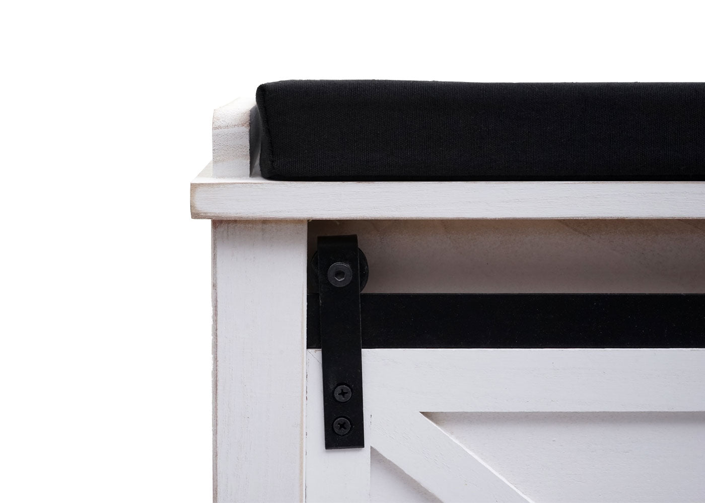 Cosmo Casa - Bank met opbergruimte - Met lades - Hout en stof - Wit - 102x43x33cm