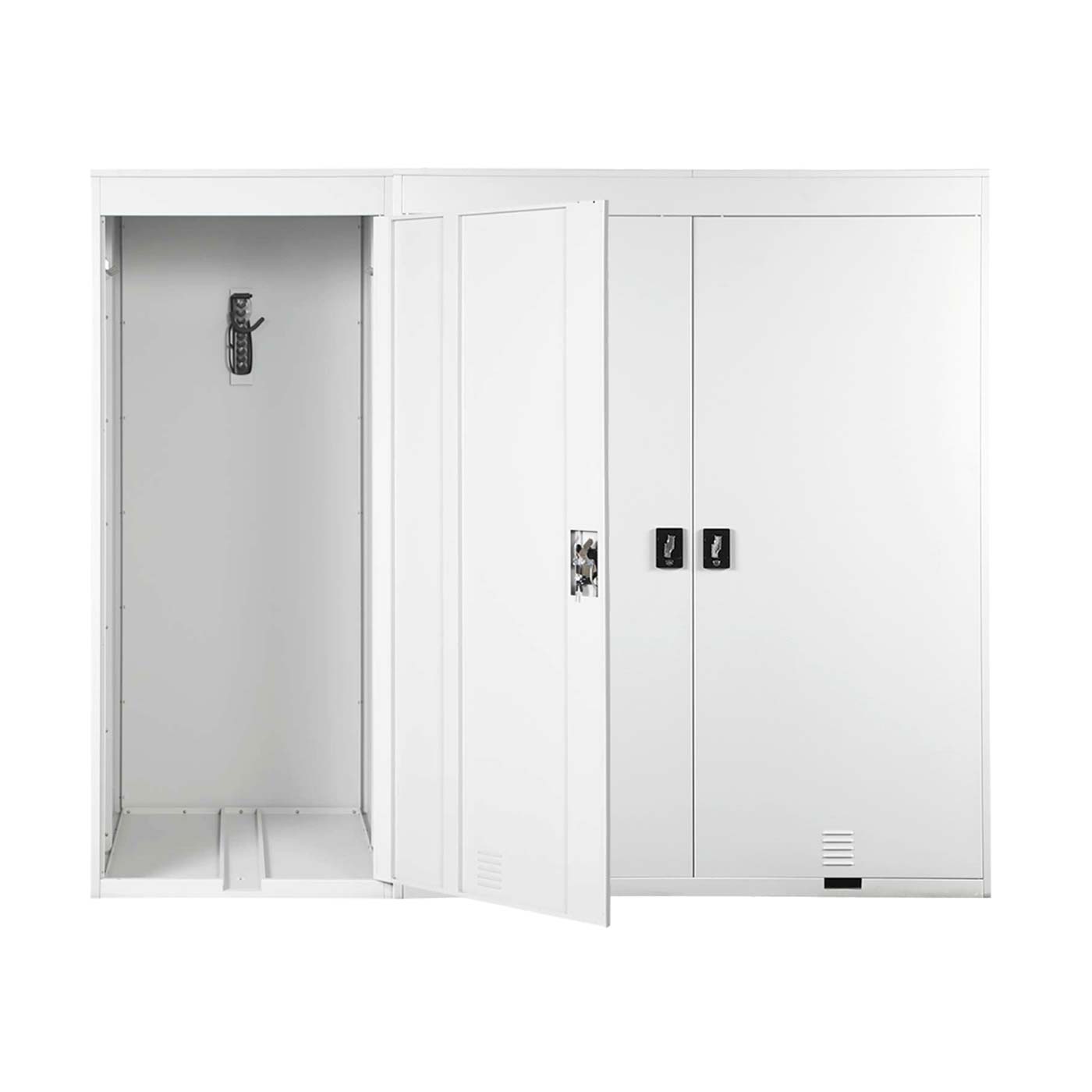 Cosmo Casa - Fietsenstalling 3-zits - Uitbreidbaar - Metaal - Lichtgrijs