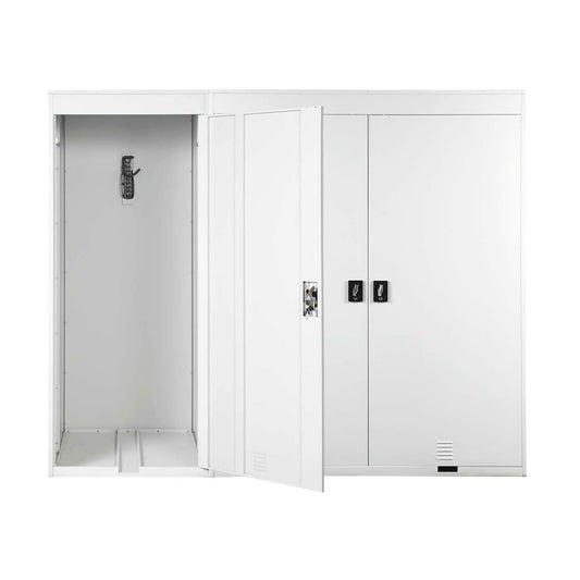 Cosmo Casa - Fietsenstalling 3-zits - Uitbreidbaar - Metaal - Lichtgrijs