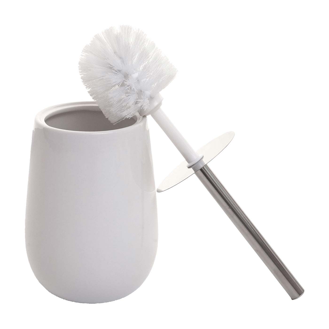 Cosmo Casa - 5-delige Badkamerset - Toiletset Badkameraccessoires - Keramiek - Wit