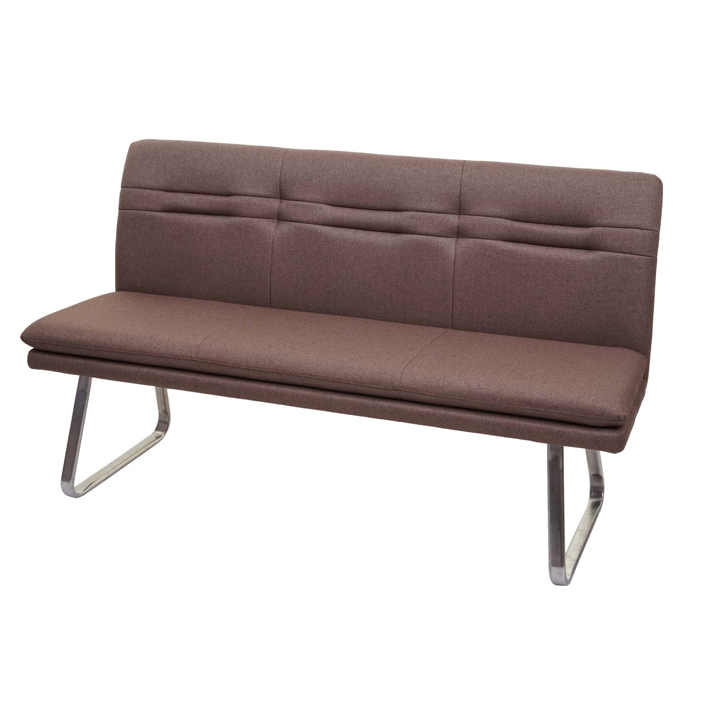 Cosmo Casa - Eetkamerbank - Gestoffeerd - Textiel - Bruin - 160 cm