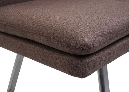 Cosmo Casa - Eetkamerbank - Gestoffeerd - Textiel - Bruin - 160 cm