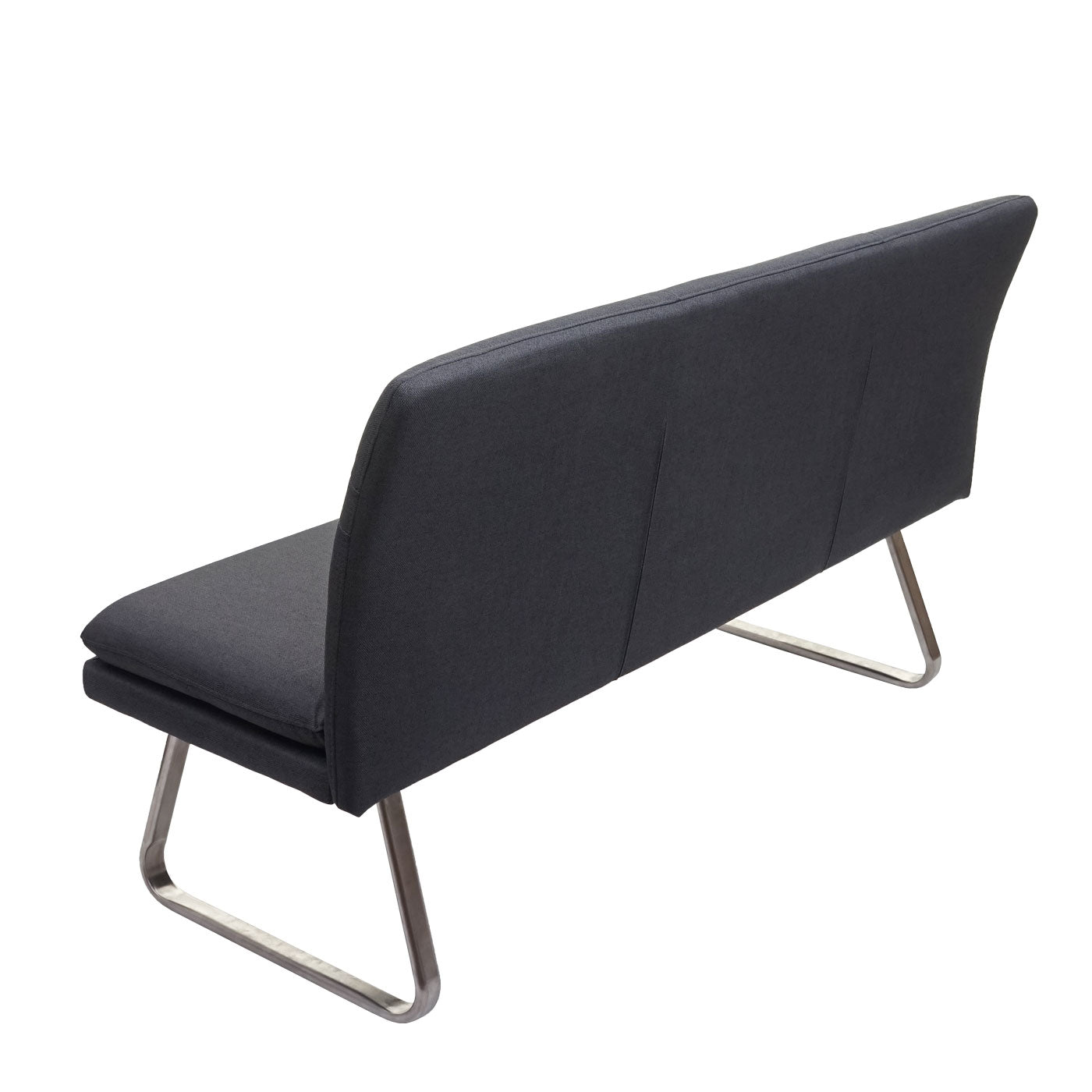 Cosmo Casa - Eetkamerbank - Gestoffeerd - Textiel - Grijs - 160 cm